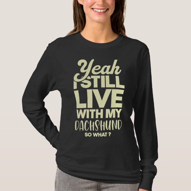 Camiseta Dachshund Para Cachorro, Mãe (Frente)
