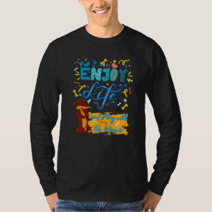 CAMISETA DACHSHUND PET FUNNY WIENER DOG GOSTA DE VIDA POSIT