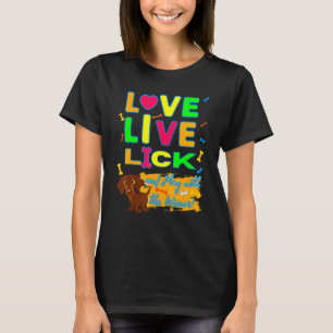 CAMISETA DACHSHUND PET FUNNY WIENER DOG LOVE LIVE LICK HU
