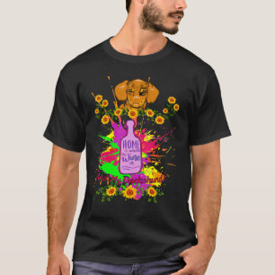 CAMISETA DACHSHUND PET FUNNY WIENER DOGWINE E DOXIE
