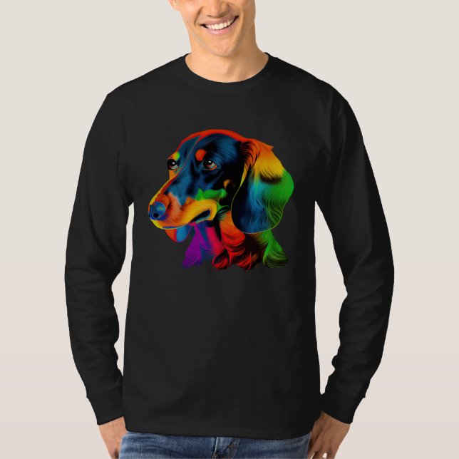 Camiseta Dachshund Pop Colorful  Dachshund (Frente)