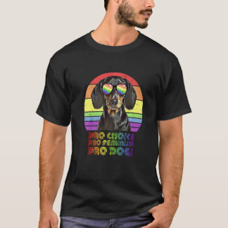 Camiseta Dachshund Pro Choice Pro Feminismo Cães Pro Lgbtq
