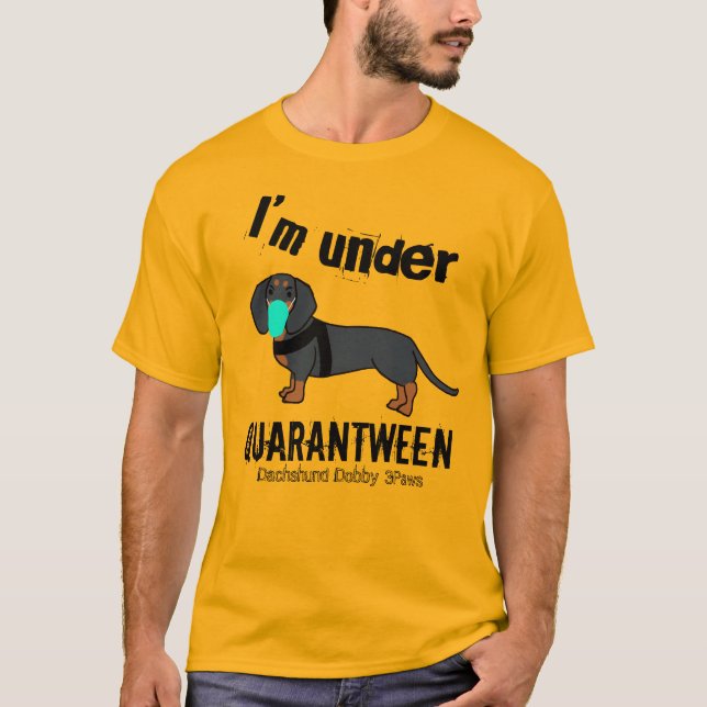 Camiseta Dachshund QuarantWeen (Frente)