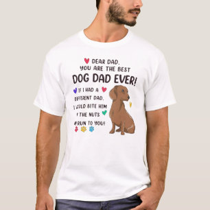 Camiseta Dachshund Querido Pai Que Você É O Melhor