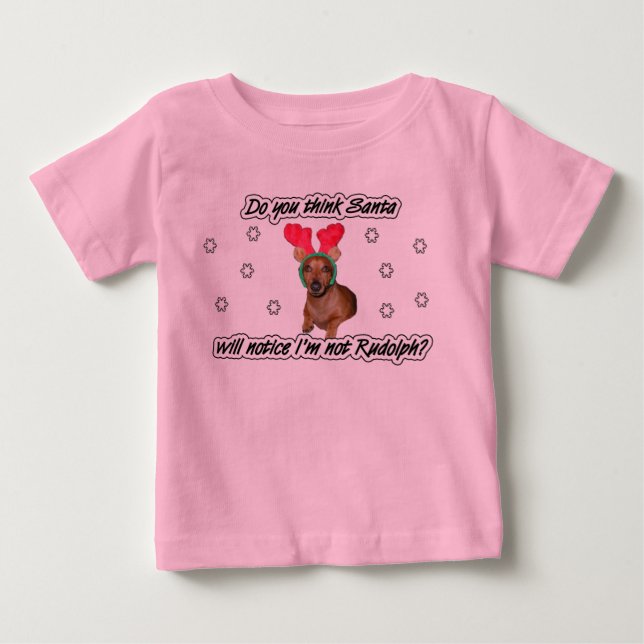 Camiseta Dachshund Reindet Kids Shirt (Frente)
