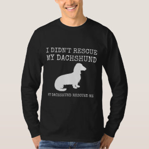 Camiseta Dachshund Rescue - Meu Dachshund Me Resgatou