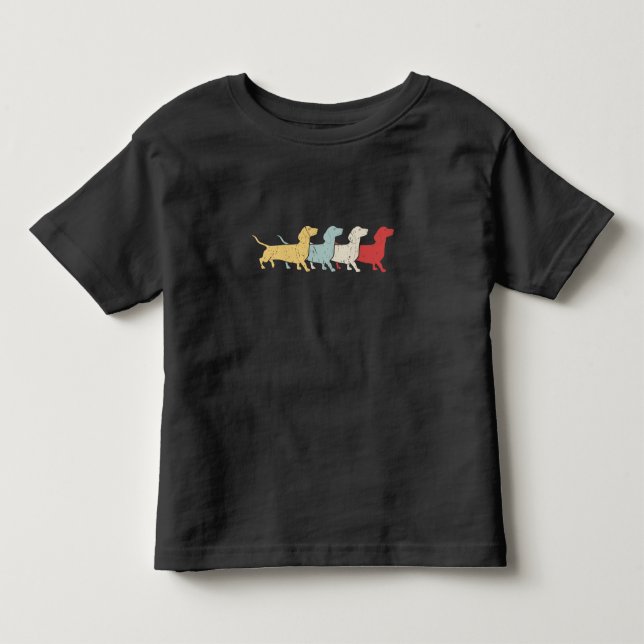 Camiseta Dachshund Retro Vintage (Frente)