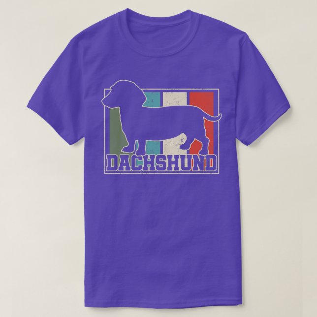Camiseta Dachshund Retro Vintage 1 (Frente do Design)