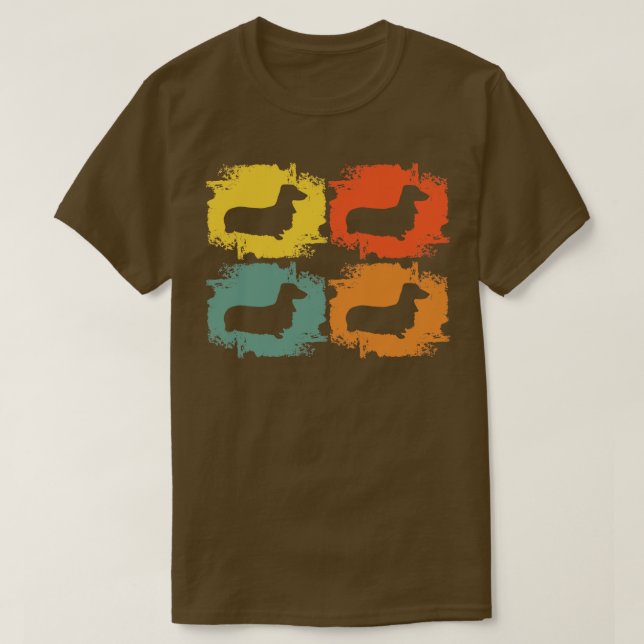 Camiseta Dachshund Retro Vintage 1 (Frente do Design)