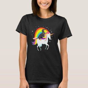 Camiseta Dachshund Riding Unicorn Magical Dog Owner