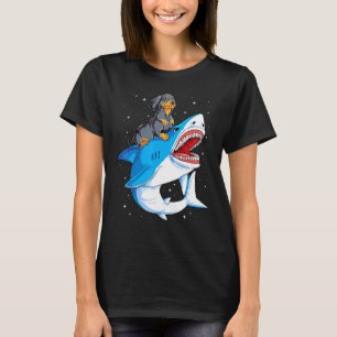Camiseta Dachshund Shark Kids Boys Men Space Galaxsome