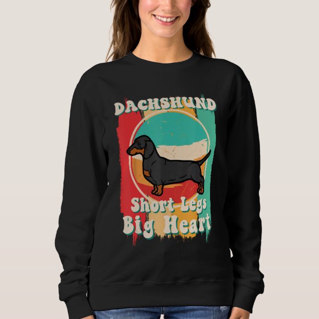 Camiseta Dachshund  Short Legs Big Heart Dachshund Mom (Frente)