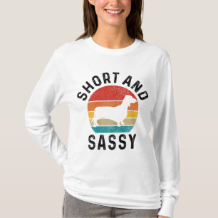 Camiseta Dachshund Short & Sassassare Wiener Doxie Mãe Engr