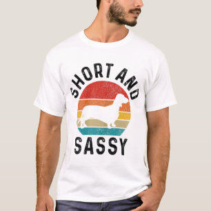 Camiseta Dachshund Short & Sassassare Wiener Doxie Mãe Engr