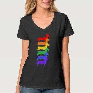 Camiseta Dachshund Silhouette Modern Outline Tolerance Dive