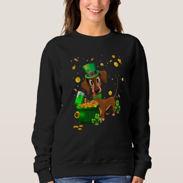 Camiseta Dachshund St Patrick's Day Irish C  Dog (Frente)