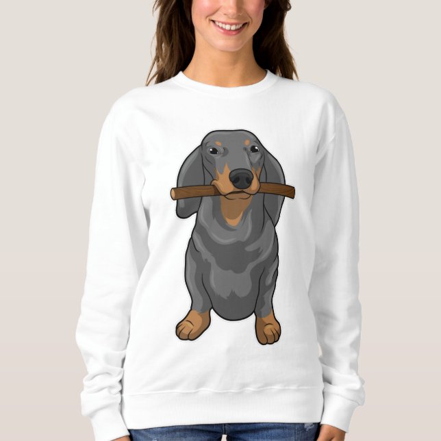 Camiseta Dachshund Stick (Frente)