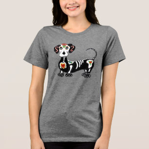 Camiseta Dachshund Sugar Skull