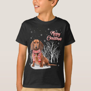 Camiseta Dachshund Tree Felry Natal Dachshund Xmas Para