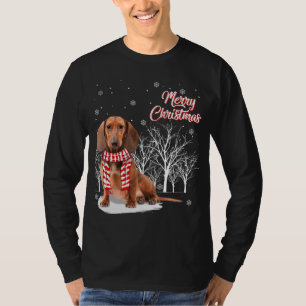 Camiseta Dachshund Tree Felry Natal Dachshund Xmas Para