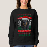 Camiseta Dachshund Ugly Christmas Sweet Style Santa Hat D<br><div class="desc">Dachshund Ugly Christmas Sweater Style Santa Hat Doxie Dog</div>