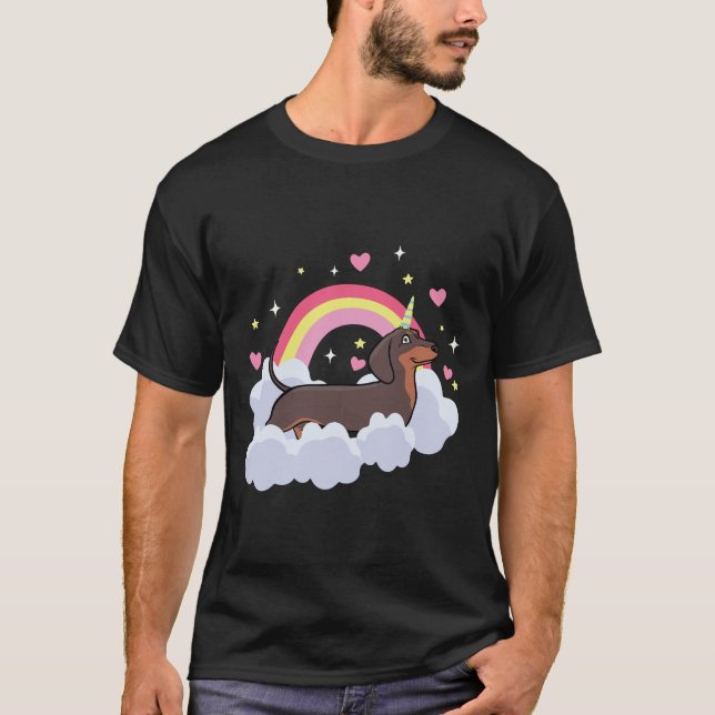 Camiseta Dachshund Unicorn Wienercorn (Frente)