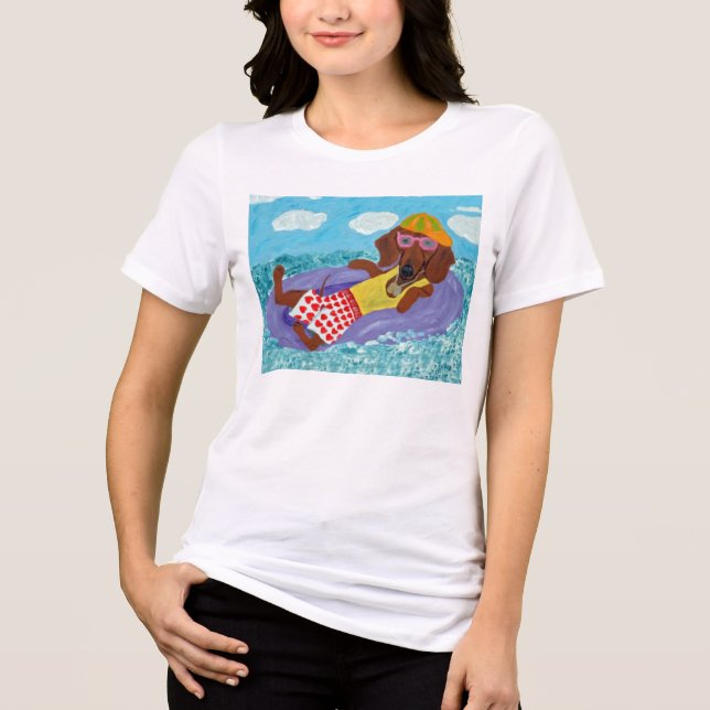 Camiseta Dachshund Vagabundo de Praia (Frente)