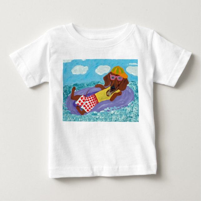 Camiseta Dachshund Vagabundo de Praia (Frente)