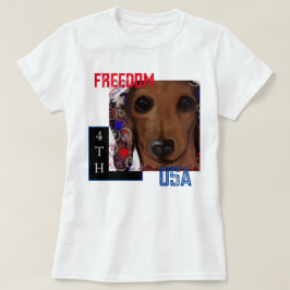 Camiseta Dachshund Vermelho     