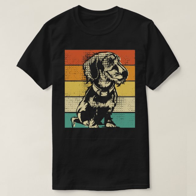 Camiseta Dachshund Vintage 1 (Frente do Design)