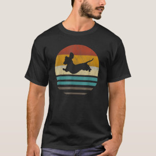 Camiseta Dachshund Vintage Silhouette 60s 70s