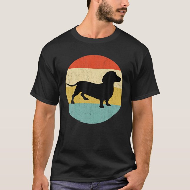 Camiseta Dachshund Vintage Teckel Retro (Frente)