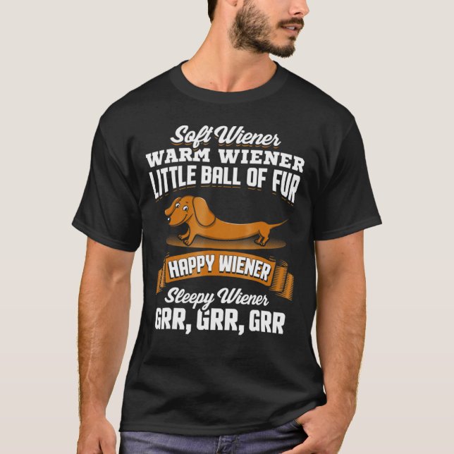 Camiseta Dachshund Weenie Dog Soft Wiener Warm Wiener Wiene (Frente)