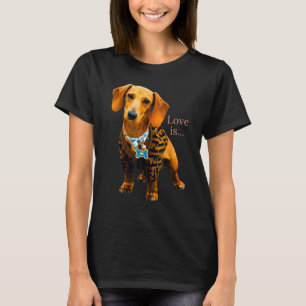 Camiseta Dachshund Weiner Cachorro Mãe Pai Adorava Doxie Pu