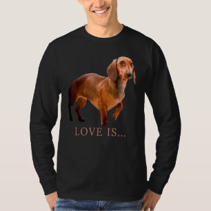Camiseta Dachshund Weiner Cachorro Mãe Pai Adorava Doxie Pu
