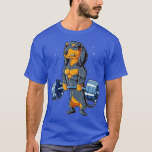 Camiseta Dachshund Weising Engraçada Malhação dos Homens