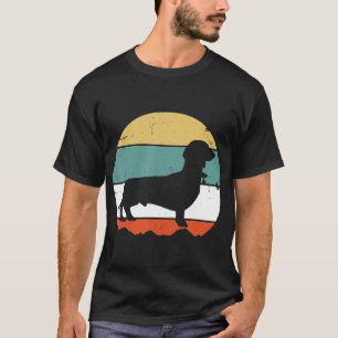 Camiseta Dachshund Wiener Cute Dog Puppy Proprietário Retro