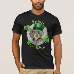 Camiseta Dachshund Wirehaired do dia de St Patrick