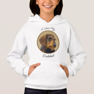 Camiseta Dachshund (Wirehaired) Pintura Original para Cacho