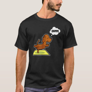 Camiseta Dachshund Yoga Possui ginástica Esportiva Ohmmm He