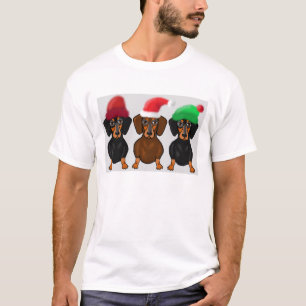 Camiseta Dachshunds do Feliz Natal