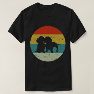 Camiseta DACHUNDS — silhueta retrorvintage 70s