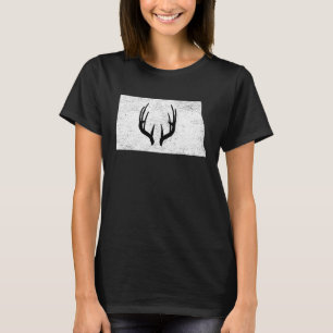 Camiseta Dacota do Norte ND Deer Hunting Shed Antlers