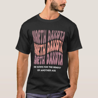 Camiseta Dacota do Norte - Slogan State Of North Dakota