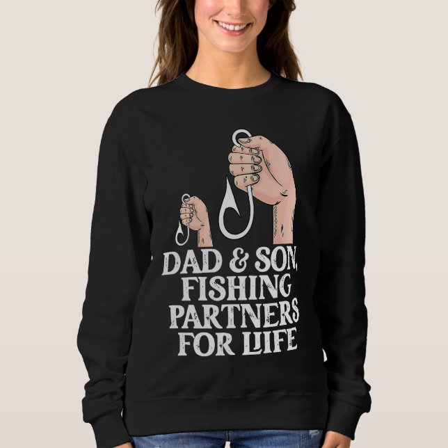 Camiseta Dad And Son Fishing Partners  Fishing  Fathers Day (Frente)
