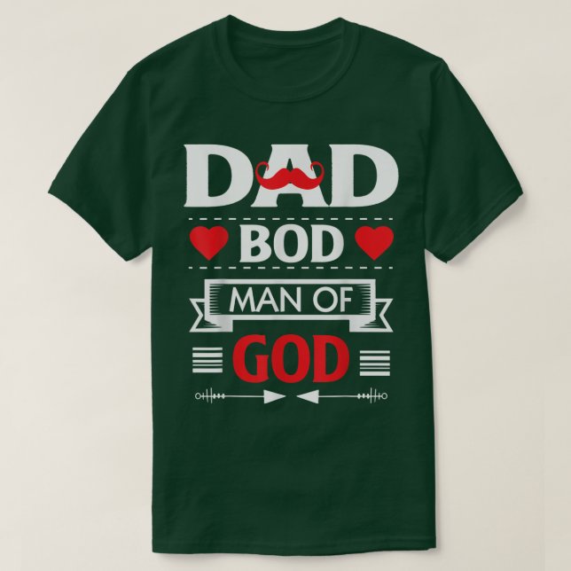 Camiseta Dad Bod Man Of God  (Frente do Design)