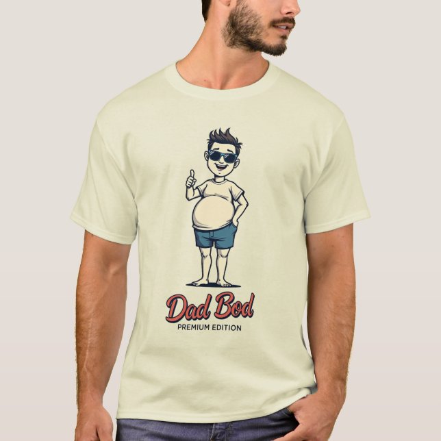 Camiseta Dad Bod Premium Edition – Funny Retro Shirt (Frente)