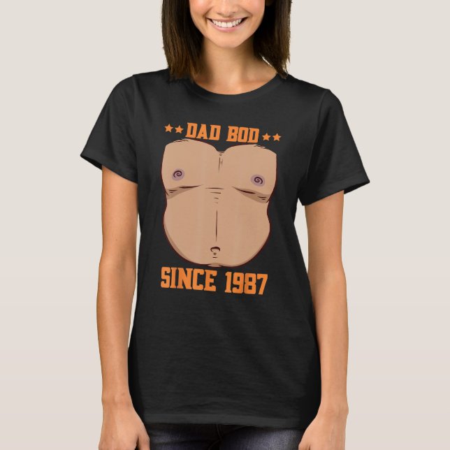 Camiseta Dad Bod Since 1987 Father s Day Beer Belly (Frente)