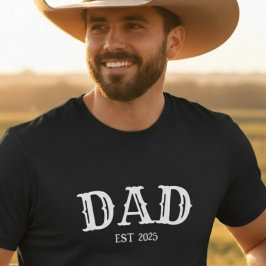 Camiseta Dad Bold Text Est 2025