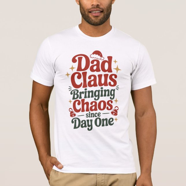 Camiseta Dad Claus Christmas Humor Tee (Frente)